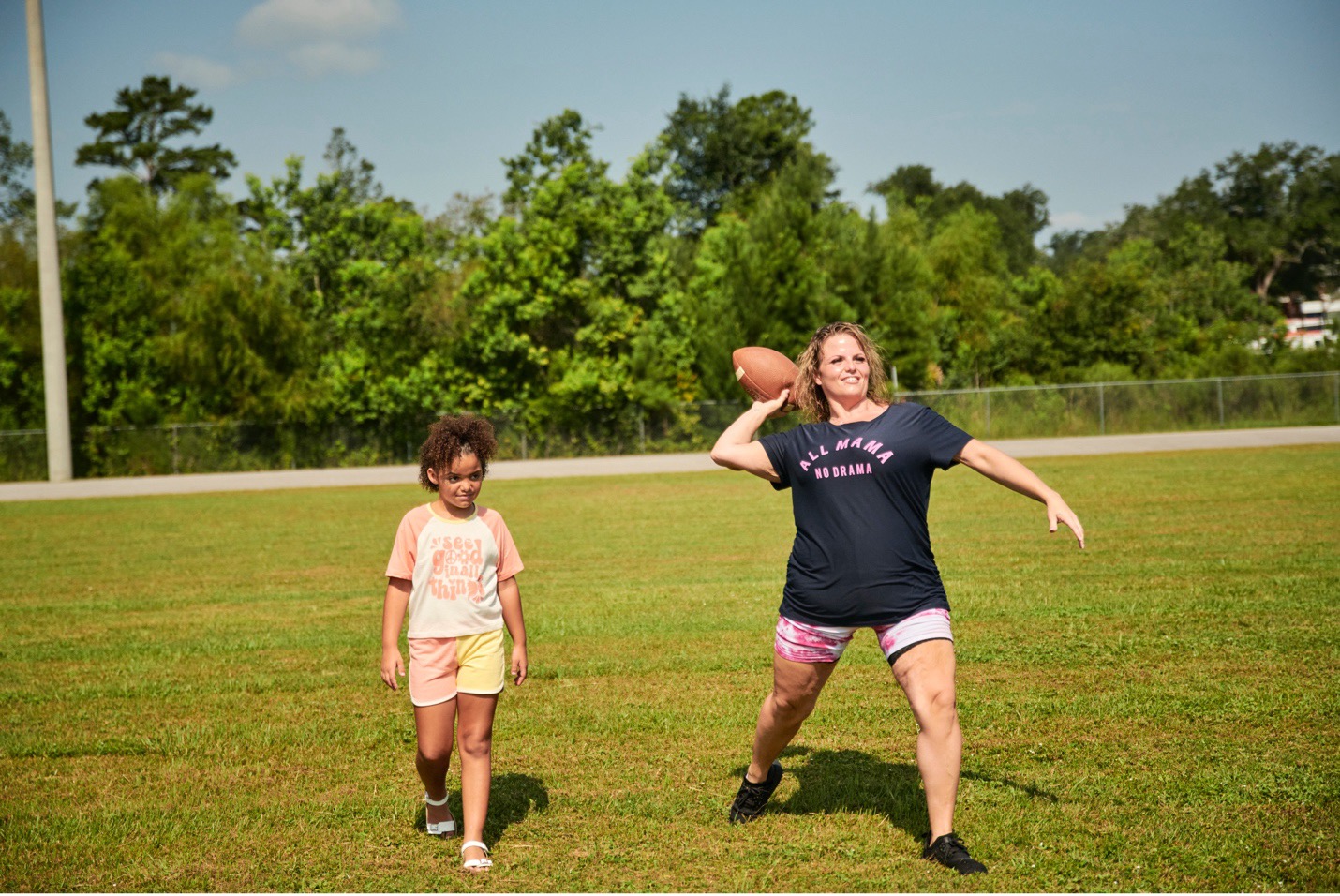 Brittany throwing football