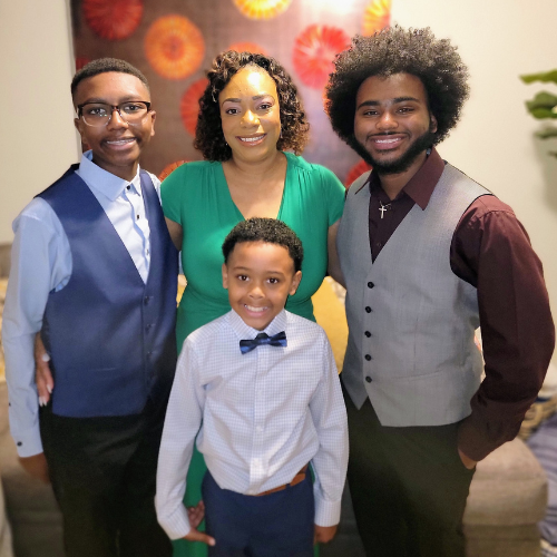 Lakesha Drew and her children