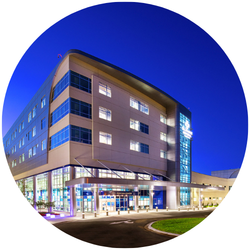 M.T. Mustian Center at night