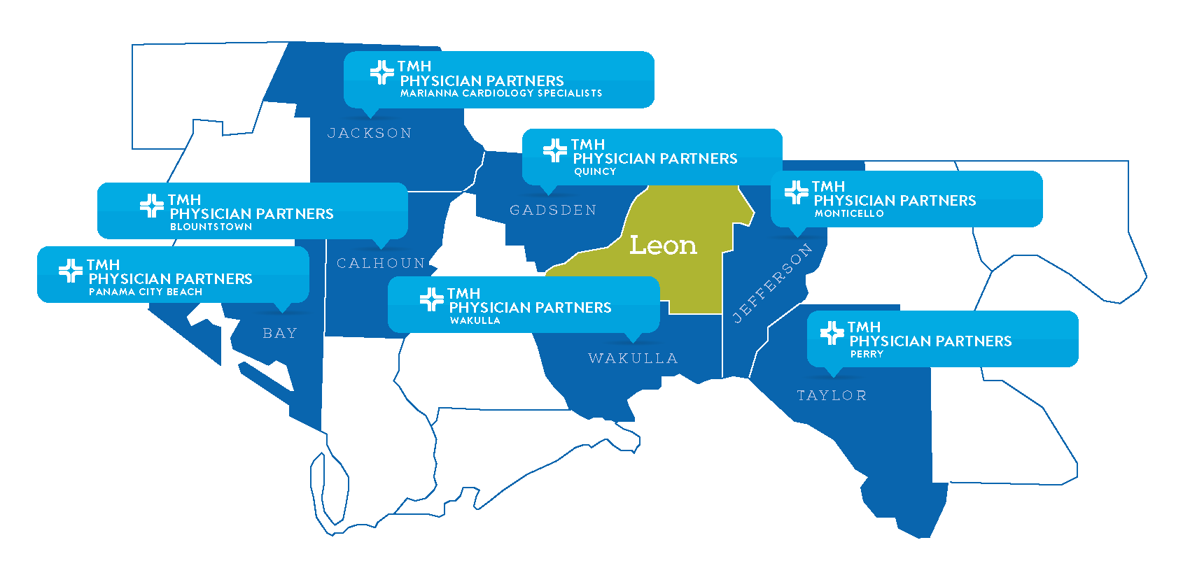 TMH Physician Partners Map in Florida